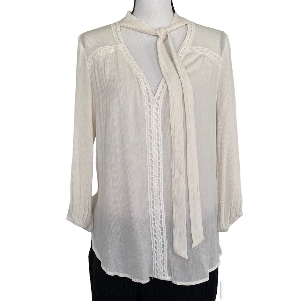 Red Camel Boho Flowy Long Sleeve Blouse Size Medium